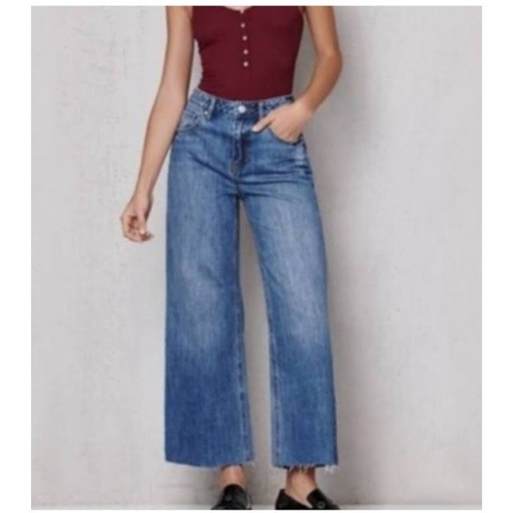 PacSun Los Angeles Distressed Wide Leg‎ Jeans - Picture 1 of 4
